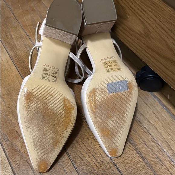 Aldo Cream Elegant Heels with Ankle Straps Size 9 - Picture 6 of 7